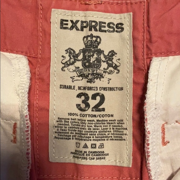 Salmon colored Express Shorts - Picture 2 of 3